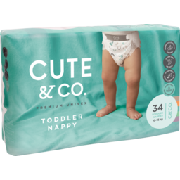Photo of Cute & Co Nappies Toddler 10-15kg 34 Pack