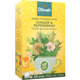 Photo of Dilmah Green Rooibos Ginger & Peppermint Tea Bags 20 Pack
