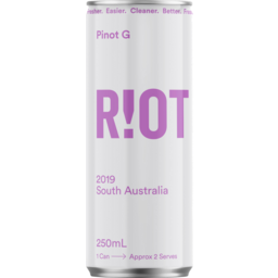 Photo of Riot Wine Co 2019 Pinot G 11.5% Can