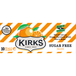 Photo of Kirks Orange Sugar Free 10 X 375ml Can