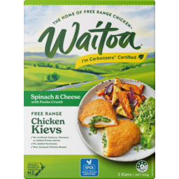 Photo of Waitoa Spinach & Cheese With Panko Crumb Free Range Chicken Kievs 2 Pack
