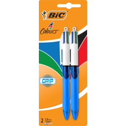 Photo of Bic 4 Colours Grip Medium Ballpoint Pens 2 Pack