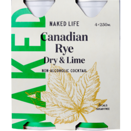 Photo of Naked Life Non-Alcoholic Cocktail Canadian Rye Dry & Line 4.0x250ml
