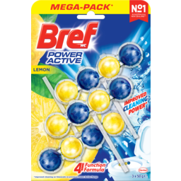 Photo of Bref Power Active Toilet Cleaner Juicy Lemon 50g 3 Pack