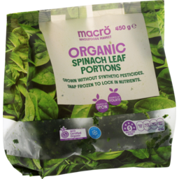Photo of Macro Organic Chopped Spinach Leaf Portions 450g