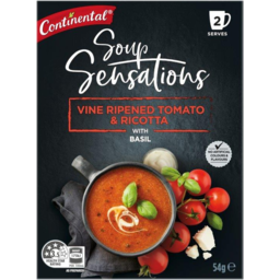 Photo of Continental Soup Sensations Vine Ripened Tomato & Ricotta With Basil 2 Serves 54g