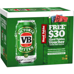Photo of Victoria Bitter 30 X 375ml Cans 30.0x375ml