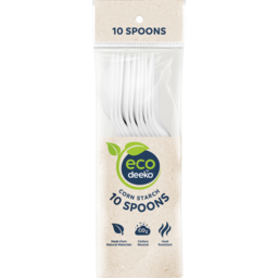 Photo of Eco By Deeko Corn Starch Spoons 10 Pack 