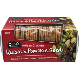 Photo of Olinas Cracker Raisin & Pumpkin Seed 100gm