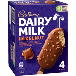 Photo of Cadbury Dairy Milk Hazelnut Ice Cream Stick 4pk