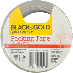 Photo of Black & Gold Packing Tape 48x50m 1pk
