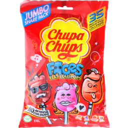 Photo of Chupa Chups Faces Flat Lollipops 35u Bag 210g