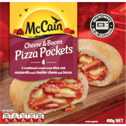 Photo of Mccain Cheese & Bacon Pizza Pockets 4 Pack 400g