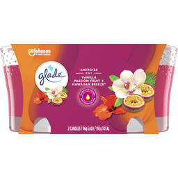 Photo of Glade Candle Energize 2 In 1 Vanilla Passion Fruit + Hawaiian Breeze 192g