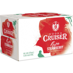 Photo of Vodka Cruiser Ripe Strawberry 4.6% 6 X 4 X 275ml Bottle 275ml