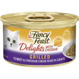 Photo of Fancy Feast Adult Delights With Cheddar Turkey & Cheddar Cheese Feast In Gravy Grilled Wet Cat Food