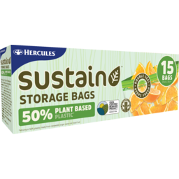 Photo of Hercules Sustain Plant Based Storage Bags 15 Pack