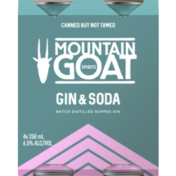 Photo of Mountain Goat Gin & Soda Can 4.0x250ml