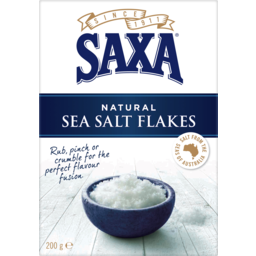 Photo of Seasonings, Salt, Saxa Natural Sea Salt Flakes 200 gm