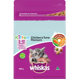 Photo of Whiskas Kitten Chicken & Tuna Flavours Dry Cat Food 800g