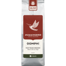 Photo of Hummingbird Fair Trade Organic Fresh Coffee Oomph! Whole Beans 200g