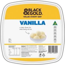 Photo of Black & Gold Ice Cream Vanilla 2L