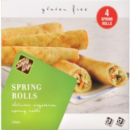 Photo of Simply Wize Gluten Free Vegetarian Spring Rolls 4 Pack 228g