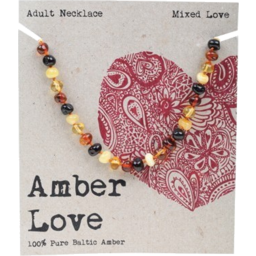 Photo of AMBER LOVE Amber Adult Necklace Mixed Love 46cm