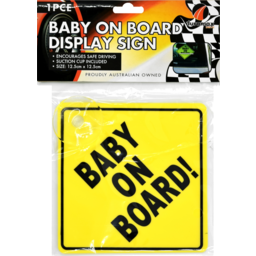Photo of Sign Baby On Board 12.5x12.5cm Each