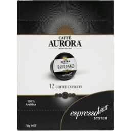 Photo of Caffe Aurora Espresso 100% Arabica Coffee Capsules 12 Pack