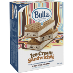 Photo of Bulla Ice Cream Sandwiches Cookie 4pk