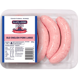 Photo of Slapes & Sons Sausages Old English Pork