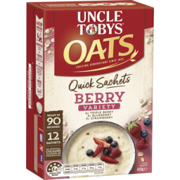 Photo of Uncle Tobys Oats Quick Sachets Berry Var