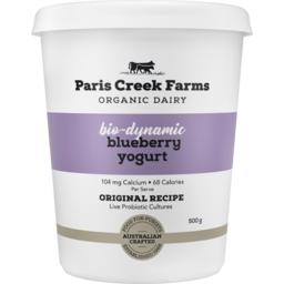 Photo of Paris Creek Farms Organic Bio Dynamic Blueberry Yogurt