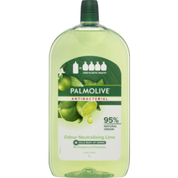 Photo of Palmolive Antibacterial Liquid Hand Wash Soap 1l, Odour Neutralising Lime Refill And Save, No Parabens 1l