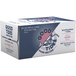 Photo of Good Tides Hard Seltzer Guava 6.7% 300ml 24 Pack