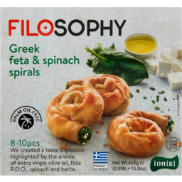 Photo of Filosophy Greek Feta & Spinach Spirals 8-10 Pieres 450g