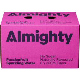 Photo of Almighty Sparkling Water Passionfruit 6 Pack
