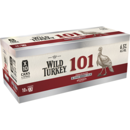 Photo of Wild Turkey 101 Premium Blend Zero Sugar Cola 10 X 375ml Pack 10.0x375ml