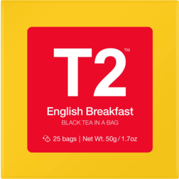 Photo of T2 English Breakfast Black Tea In A Bag 25 Pack 50g