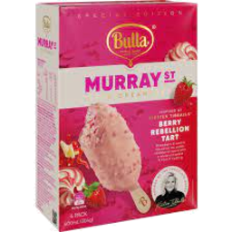 Photo of Bulla Ice Cream Murray St Berry Rebel 4pk