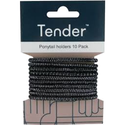 Photo of Tender Hair Elastic Thick Black 10 Pack