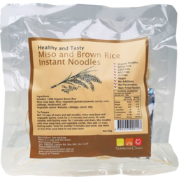 Photo of Nutritionist Choice Instant Brown Rice Noodles Miso