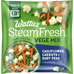Photo of Wattie's® Steamfresh® Cauliflower, Carrots & Baby Peas Steam Bags 2x160g