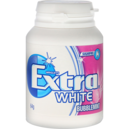 Photo of Extra Gum White Bubble Mint Bottle 64g