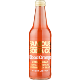 Photo of Famous Soda Co Blood Orange Zero Sugar 100% Natural Australian Made Drink