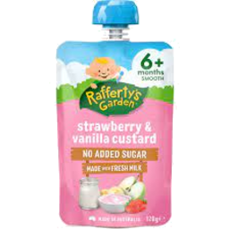 Photo of Rafferty Custard Strawberry & Vanilla 6mth
