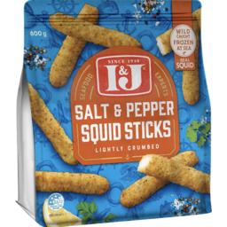 Photo of I&J Wild Caught Salt & Pepper Squid Sticks Lightly Crumbed 800g