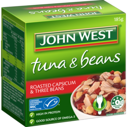 Photo of John West Tuna & Beans Roast Capsicum & Three Beans 185g