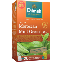 Photo of Dilmah Pure Ceylon Green Tea With Moroccan Mint Tea Bags 20 Pack